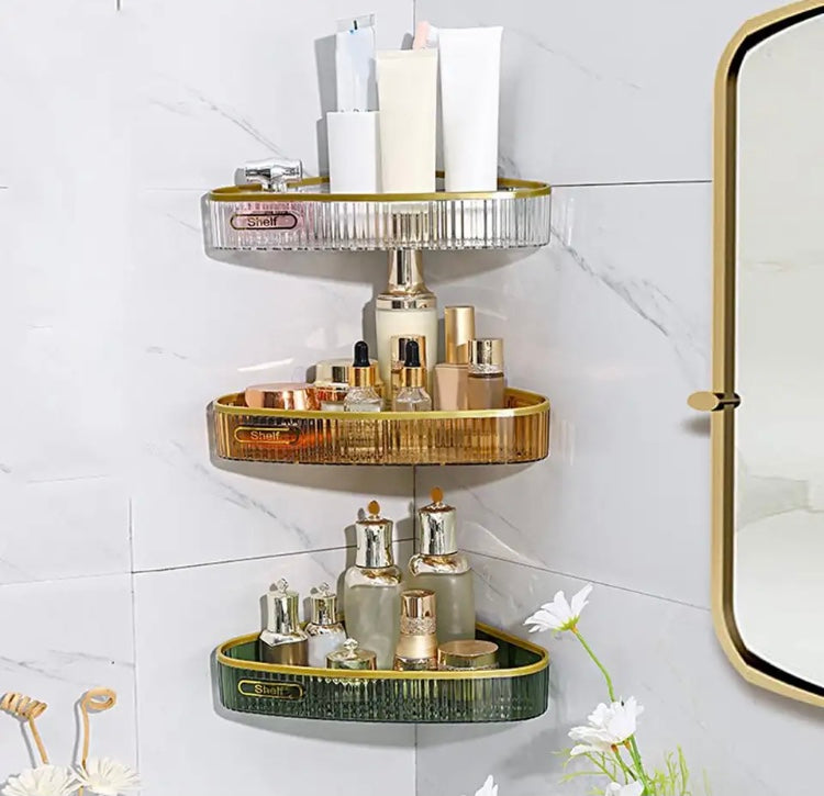 Triangle Bathroom Corner Organizer, Wall Mounted Storage Rack, Bathroom Draining Storage Holder Triangle Bathroom Corner Organizer, Wall Mounted Storage Rack, Bathroom Draining Storage Holder